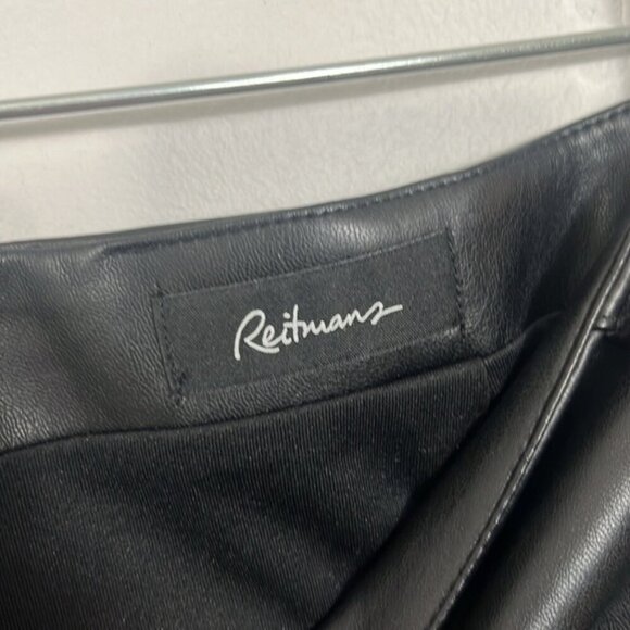 Reitmans Elegant Black faux Leather Skirt size 4 - Picture 5 of 5